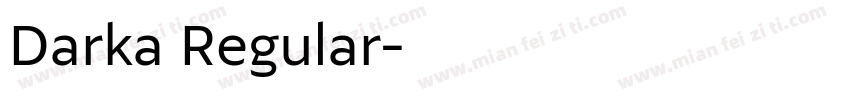 Darka Regular字体转换
